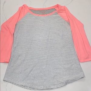 American striped baseball tee